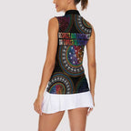 Australia Indigenous Women Sleeveless Polo Shirt First Nation LGBT - Respect Our Existence - Aussie Hoodie