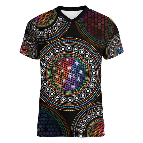 Australia Indigenous Women V-Neck T-Shirt First Nation LGBT - Respect Our Existence - Aussie Hoodie