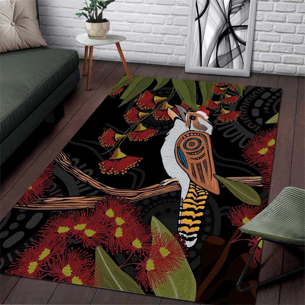 Australia Indigenous Christmas Area Rug Kookaburra Aboriginal