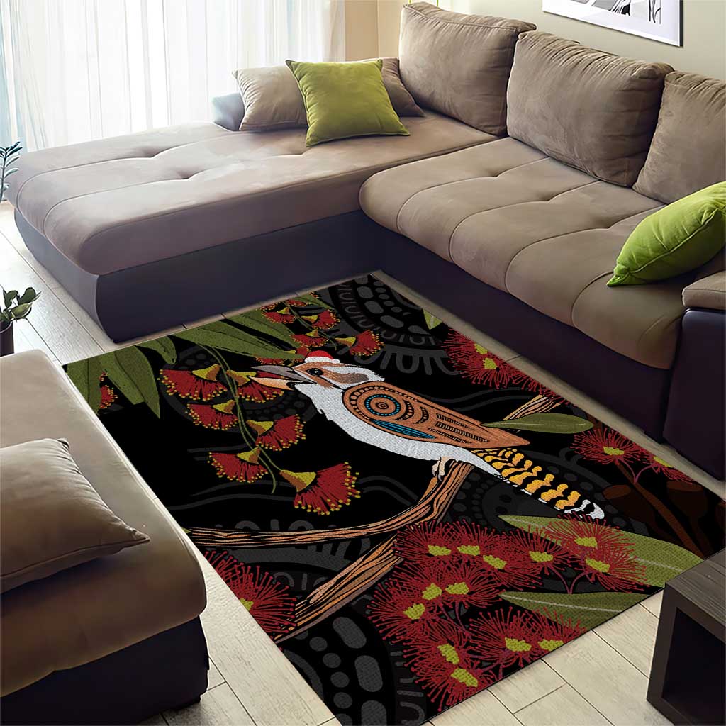 Australia Indigenous Christmas Area Rug Kookaburra Aboriginal