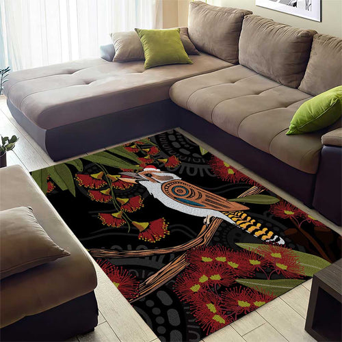 Australia Indigenous Christmas Area Rug Kookaburra Aboriginal