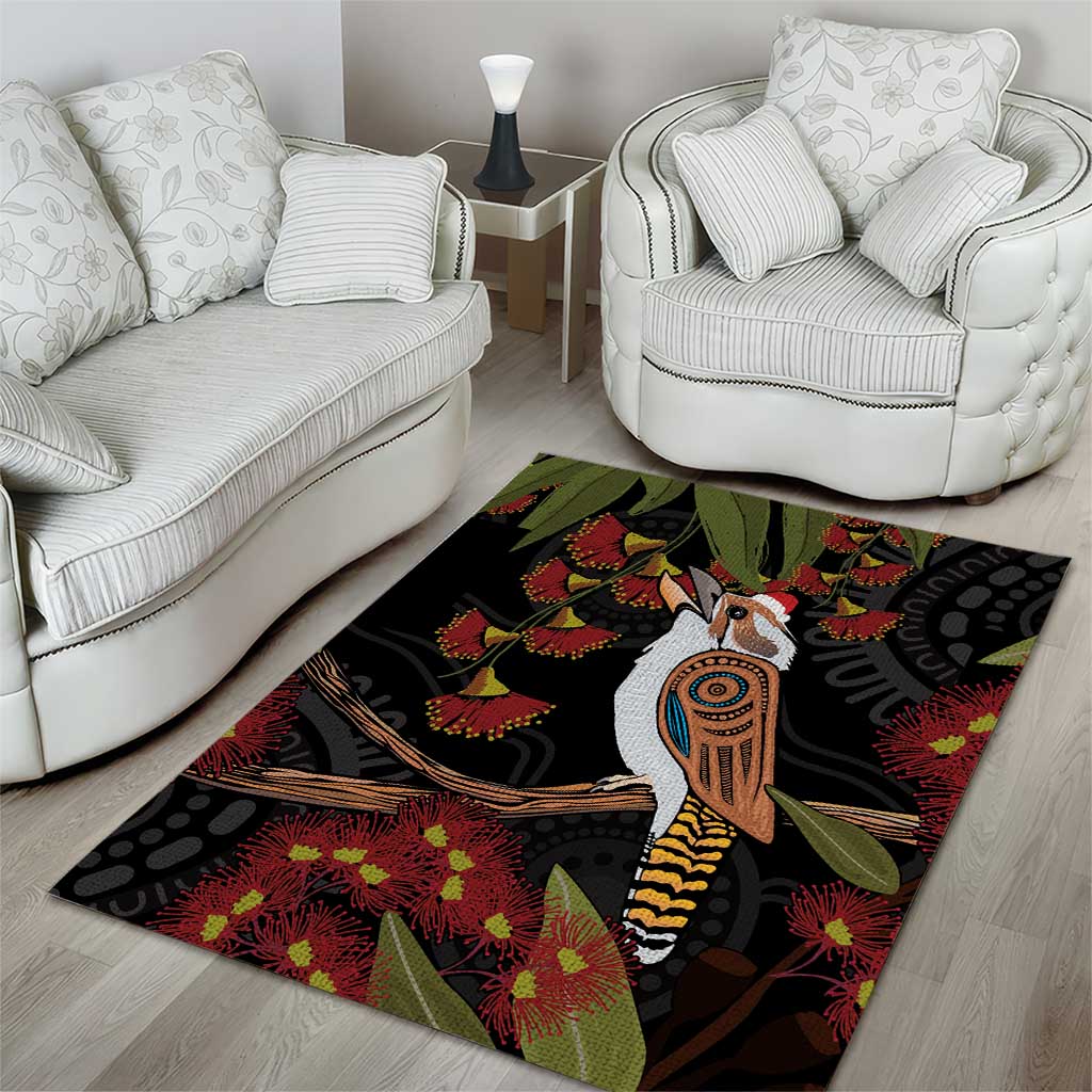 Australia Indigenous Christmas Area Rug Kookaburra Aboriginal