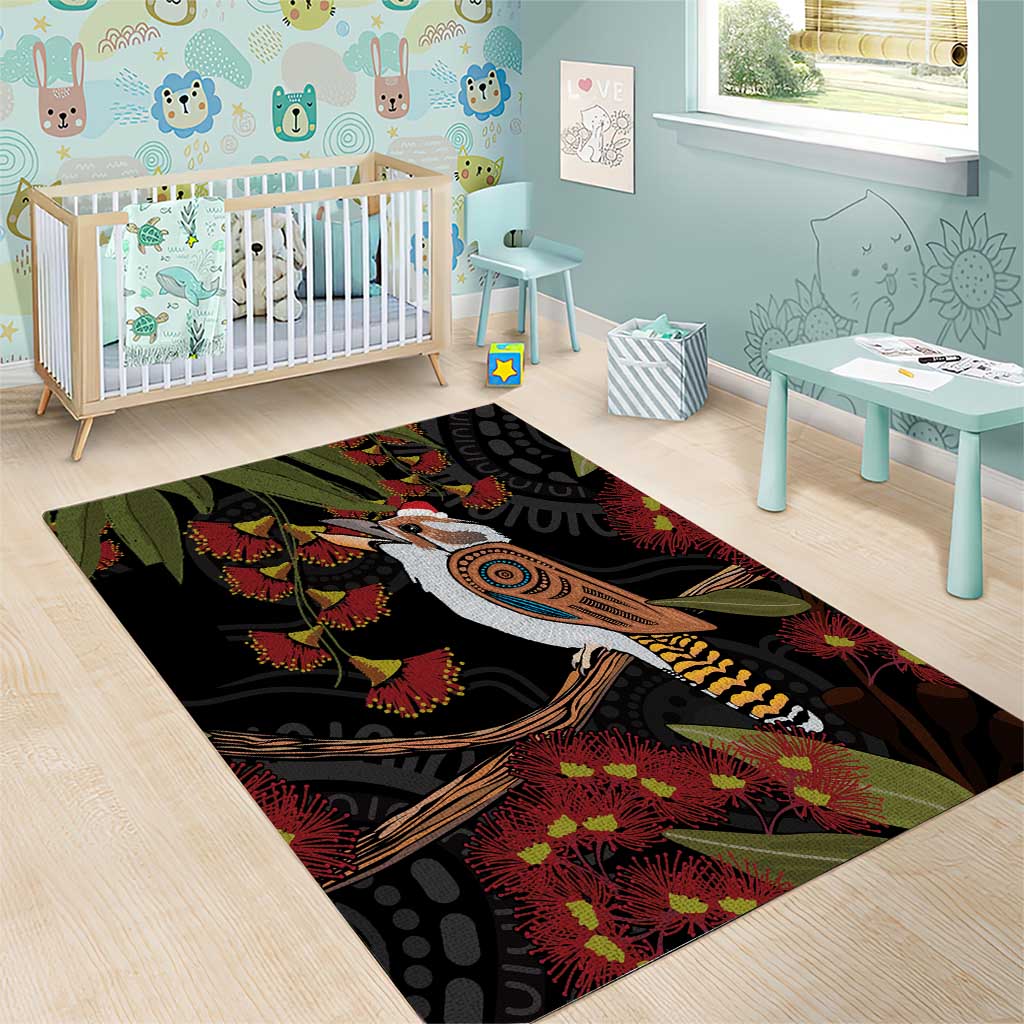 Australia Indigenous Christmas Area Rug Kookaburra Aboriginal