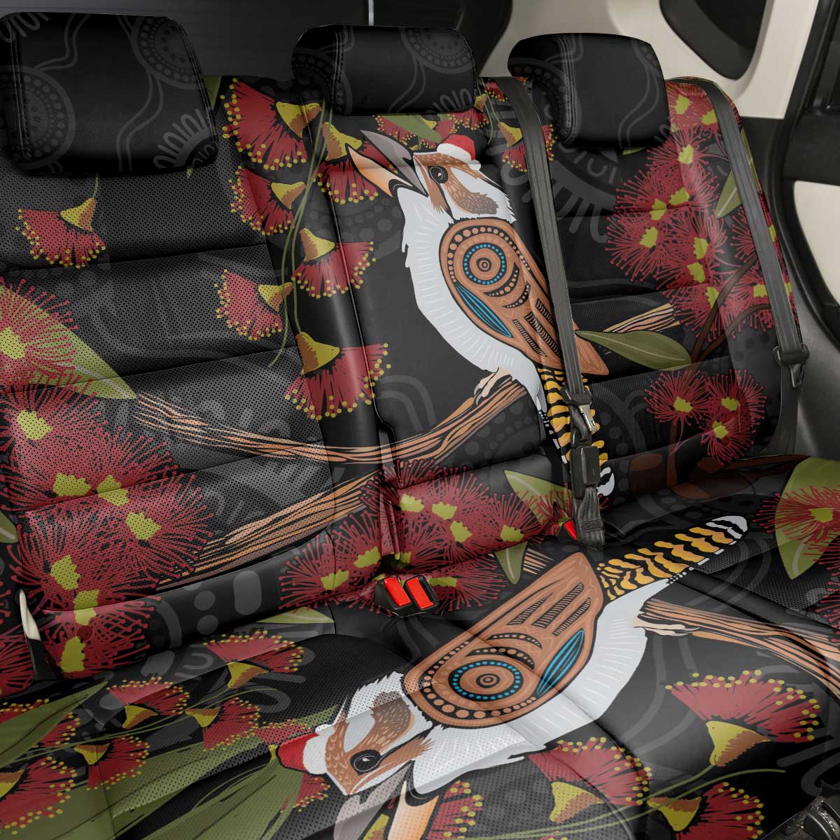 Australia Indigenous Christmas Back Car Seat Cover Kookaburra Aboriginal