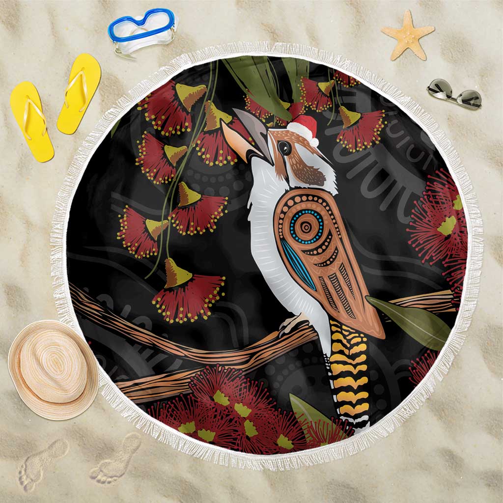 Australia Indigenous Christmas Beach Blanket Kookaburra Aboriginal