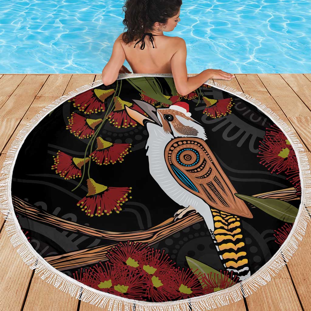 Australia Indigenous Christmas Beach Blanket Kookaburra Aboriginal