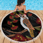 Australia Indigenous Christmas Beach Blanket Kookaburra Aboriginal