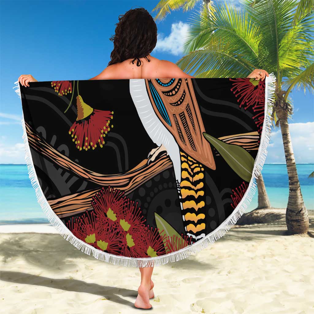 Australia Indigenous Christmas Beach Blanket Kookaburra Aboriginal