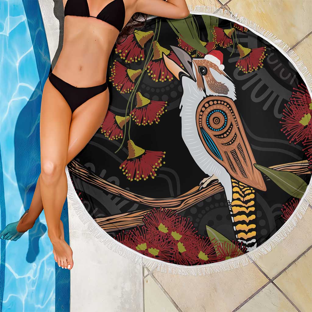 Australia Indigenous Christmas Beach Blanket Kookaburra Aboriginal