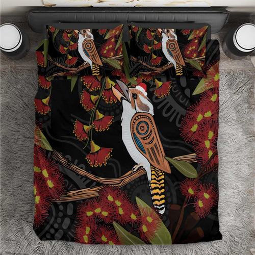 Australia Indigenous Christmas Bedding Set Kookaburra Aboriginal