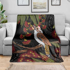 Australia Indigenous Christmas Blanket Kookaburra Aboriginal