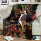Australia Indigenous Christmas Blanket Kookaburra Aboriginal