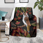 Australia Indigenous Christmas Blanket Kookaburra Aboriginal
