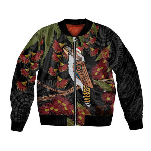 Australia Indigenous Christmas Bomber Jacket Kookaburra Aboriginal