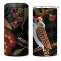 Australia Indigenous Christmas 4 in 1 Can Cooler Tumbler Kookaburra Aboriginal