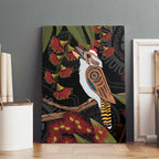 Australia Indigenous Christmas Canvas Wall Art Kookaburra Aboriginal