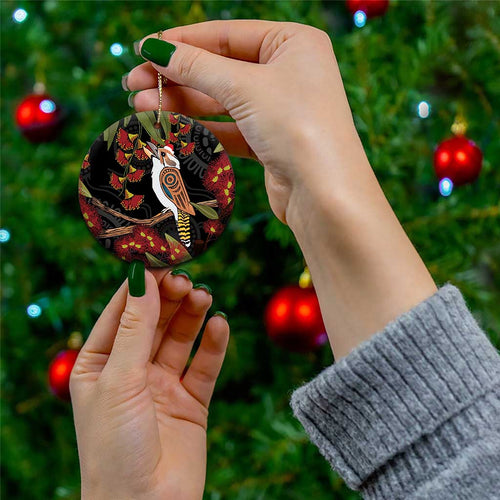 Australia Indigenous Christmas Ceramic Ornament Kookaburra Aboriginal