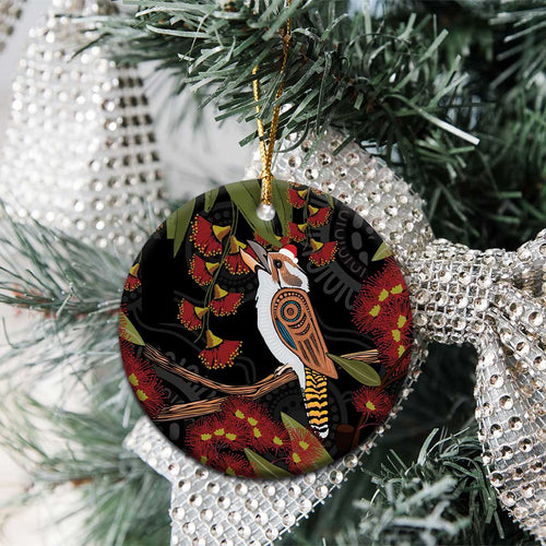 Australia Indigenous Christmas Ceramic Ornament Kookaburra Aboriginal
