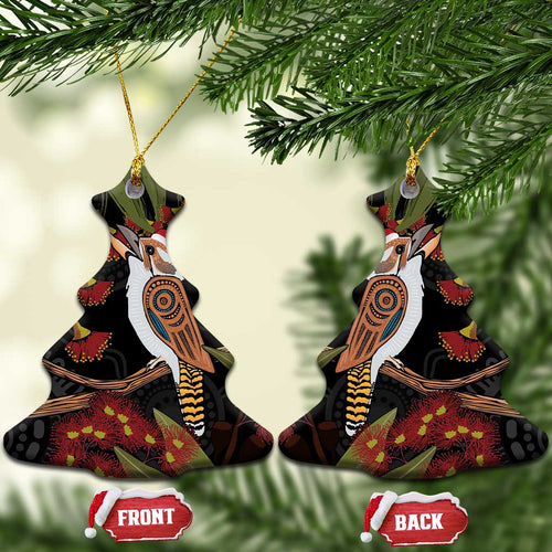 Australia Indigenous Christmas Ceramic Ornament Kookaburra Aboriginal
