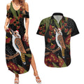Australia Indigenous Christmas Couples Matching Summer Maxi Dress and Hawaiian Shirt Kookaburra Aboriginal