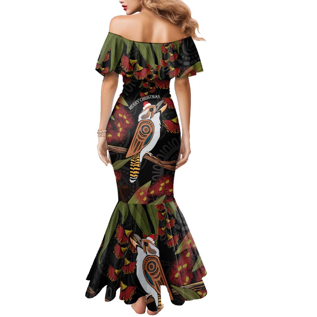 Australia Indigenous Christmas Family Matching Mermaid Dress and Hawaiian Shirt Kookaburra Aboriginal