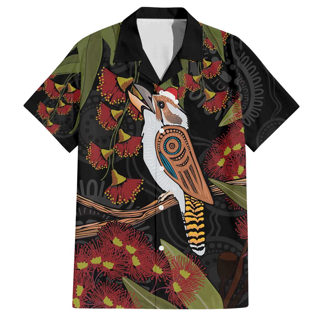 Australia Indigenous Christmas Family Matching Off Shoulder Short Dress and Hawaiian Shirt Kookaburra Aboriginal