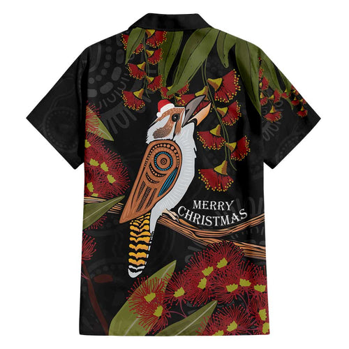 Australia Indigenous Christmas Family Matching Off Shoulder Short Dress and Hawaiian Shirt Kookaburra Aboriginal