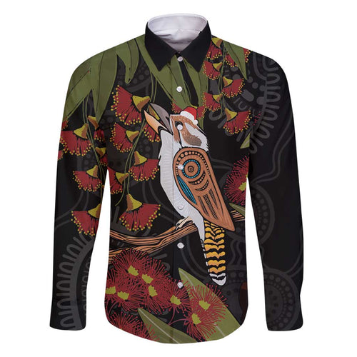 Australia Indigenous Christmas Family Matching Off Shoulder Short Dress and Hawaiian Shirt Kookaburra Aboriginal