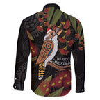 Australia Indigenous Christmas Family Matching Puletasi and Hawaiian Shirt Kookaburra Aboriginal