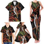 Australia Indigenous Christmas Family Matching Tank Maxi Dress and Hawaiian Shirt Kookaburra Aboriginal
