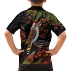 Australia Indigenous Christmas Family Matching Tank Maxi Dress and Hawaiian Shirt Kookaburra Aboriginal