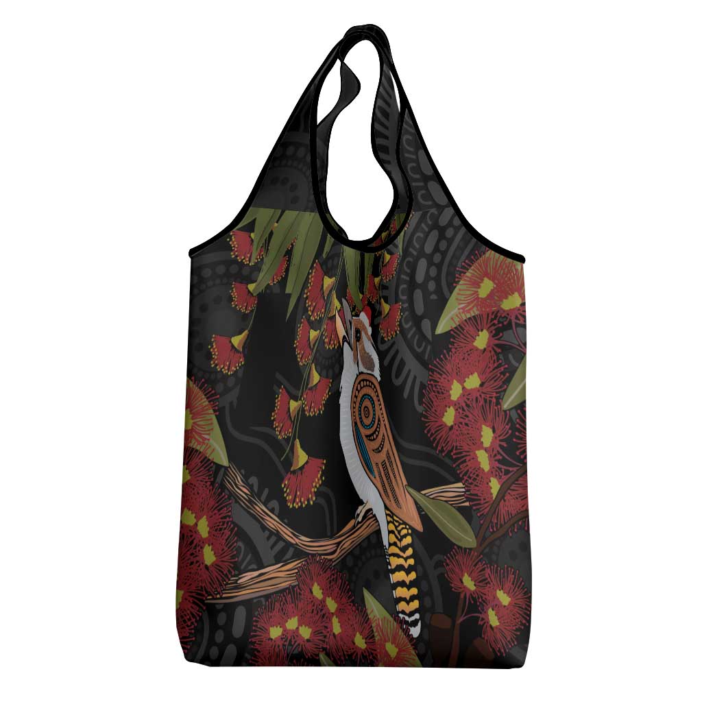 Australia Indigenous Christmas Grocery Bag Kookaburra Aboriginal