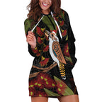 Australia Indigenous Christmas Hoodie Dress Kookaburra Aboriginal
