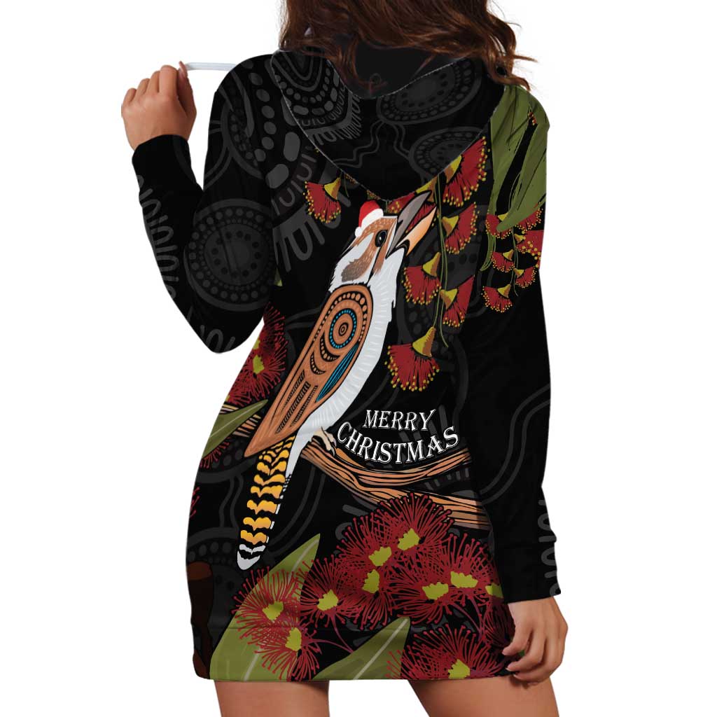 Australia Indigenous Christmas Hoodie Dress Kookaburra Aboriginal