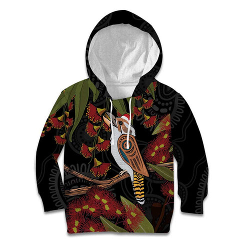 Australia Indigenous Christmas Kid Hoodie Kookaburra Aboriginal