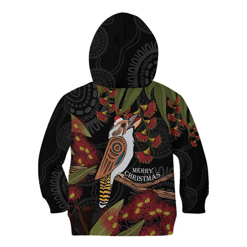 Australia Indigenous Christmas Kid Hoodie Kookaburra Aboriginal