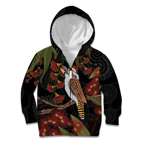 Australia Indigenous Christmas Kid Hoodie Kookaburra Aboriginal