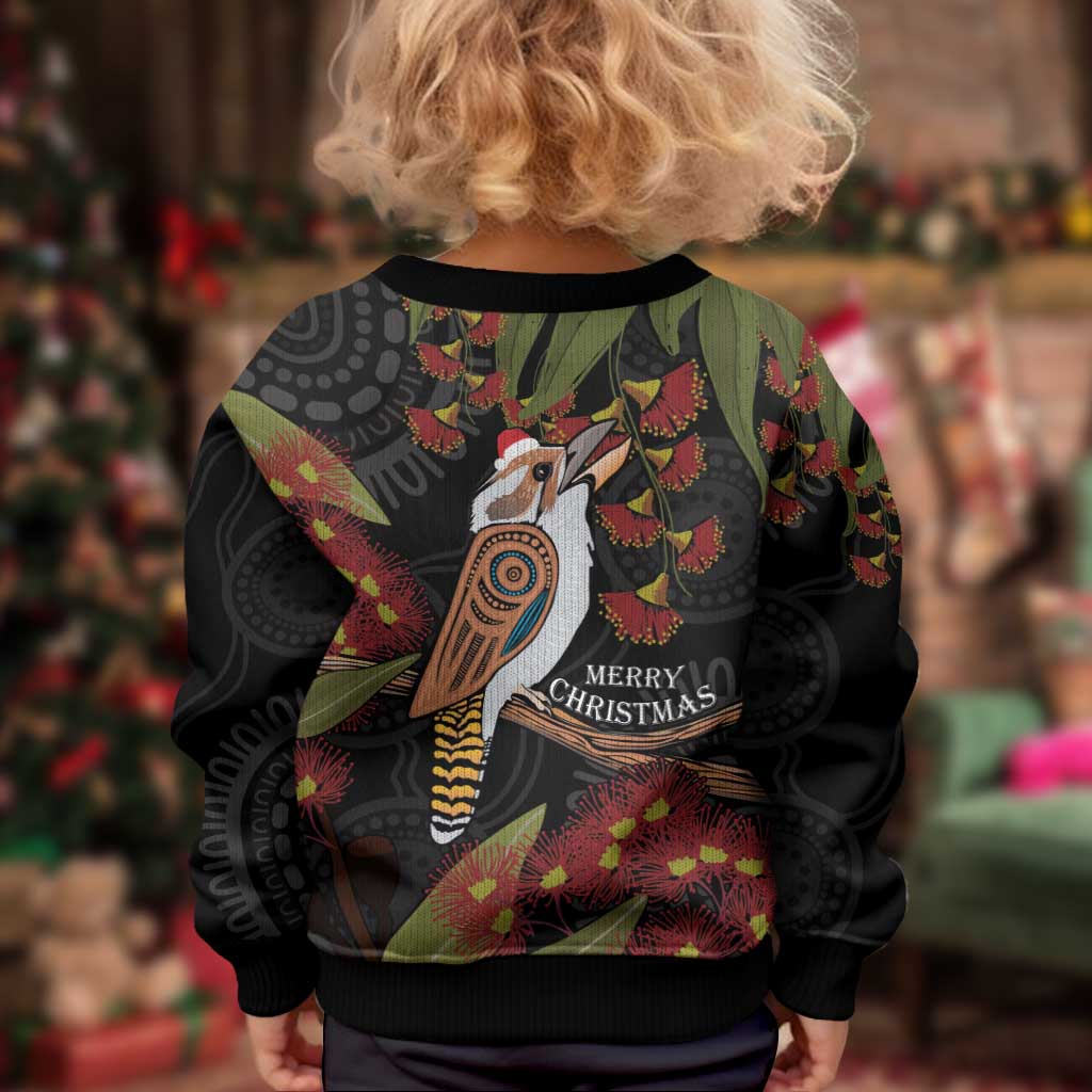 Australia Indigenous Christmas Kid Ugly Christmas Sweater Kookaburra Aboriginal