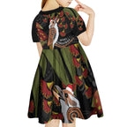 Australia Indigenous Christmas Kid Short Sleeve Dress Kookaburra Aboriginal
