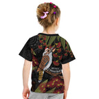 Australia Indigenous Christmas Kid T Shirt Kookaburra Aboriginal