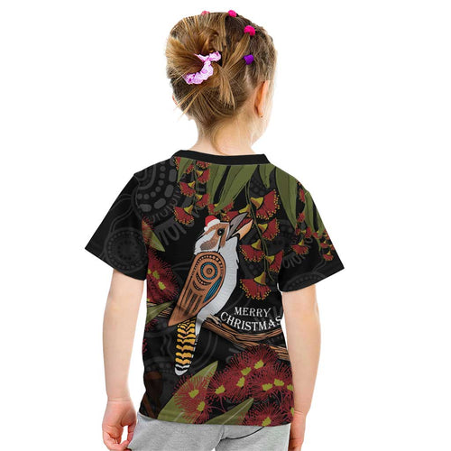 Australia Indigenous Christmas Kid T Shirt Kookaburra Aboriginal