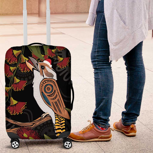 Australia Indigenous Christmas Luggage Cover Kookaburra Aboriginal