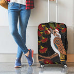 Australia Indigenous Christmas Luggage Cover Kookaburra Aboriginal