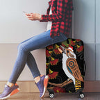 Australia Indigenous Christmas Luggage Cover Kookaburra Aboriginal