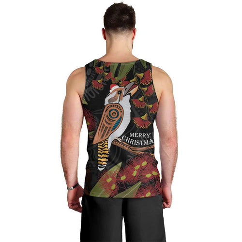 Australia Indigenous Christmas Men Tank Top Kookaburra Aboriginal