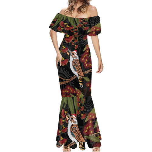 Australia Indigenous Christmas Mermaid Dress Kookaburra Aboriginal