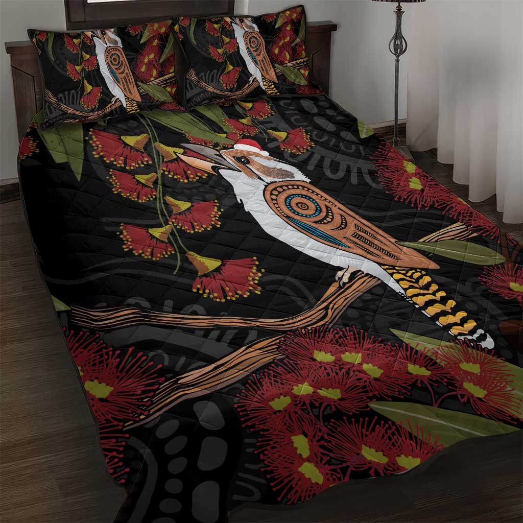 Australia Indigenous Christmas Quilt Bed Set Kookaburra Aboriginal