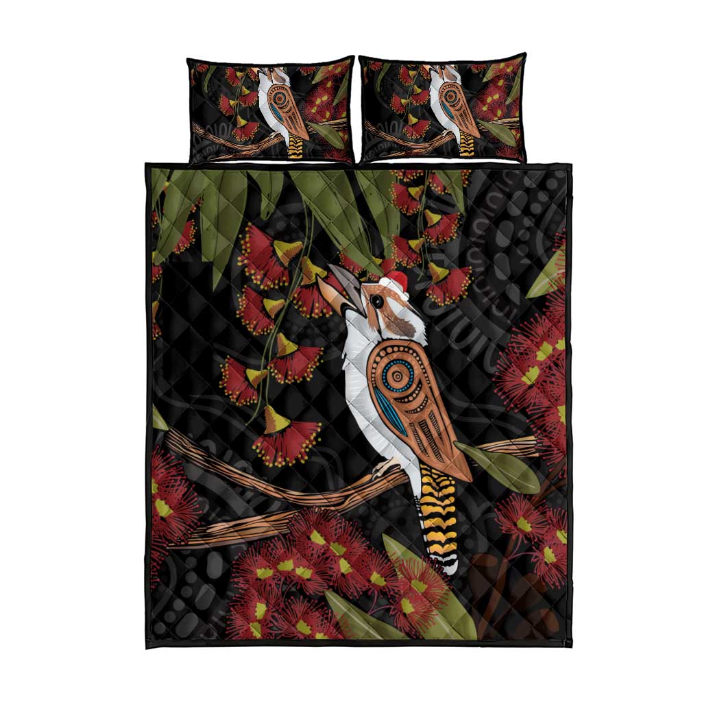Australia Indigenous Christmas Quilt Bed Set Kookaburra Aboriginal