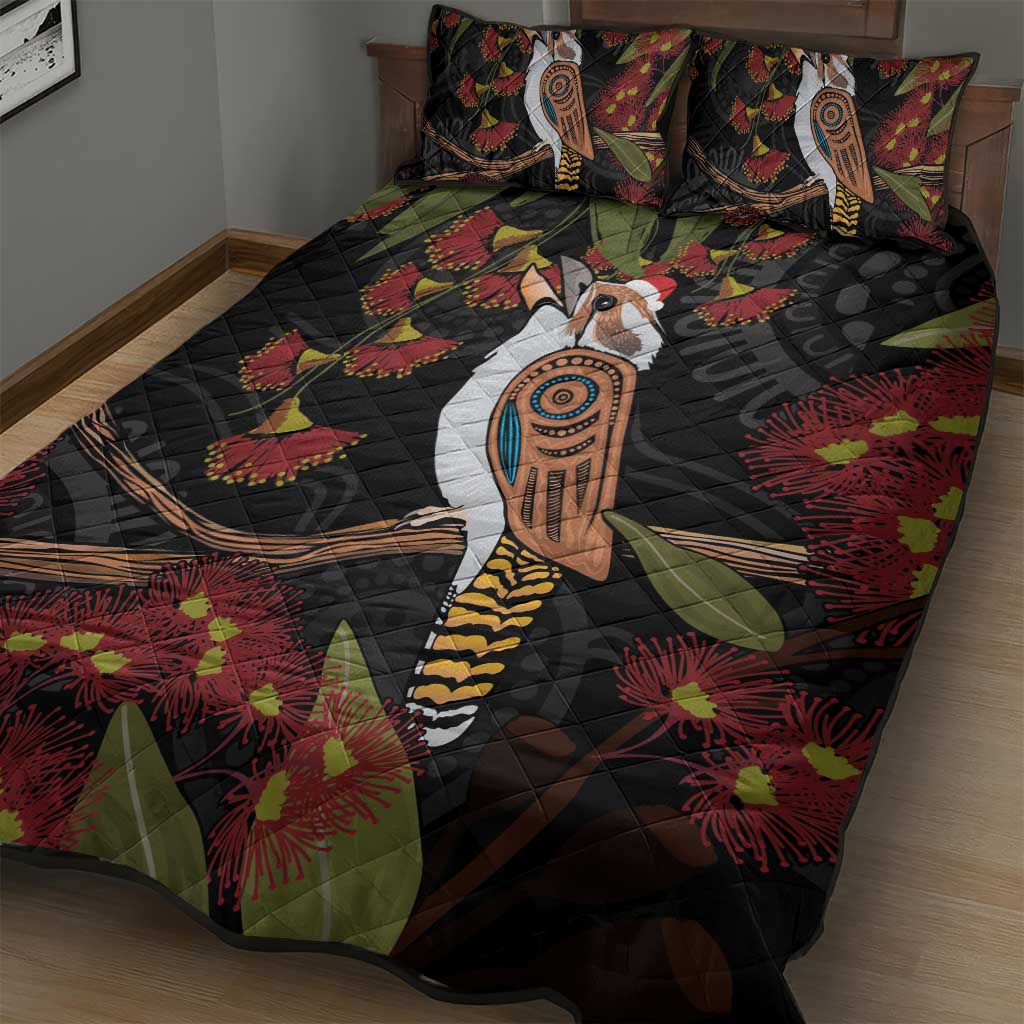 Australia Indigenous Christmas Quilt Bed Set Kookaburra Aboriginal