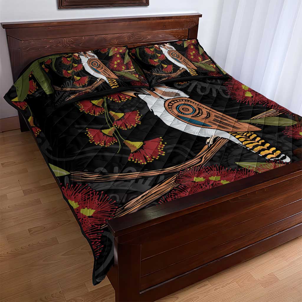 Australia Indigenous Christmas Quilt Bed Set Kookaburra Aboriginal